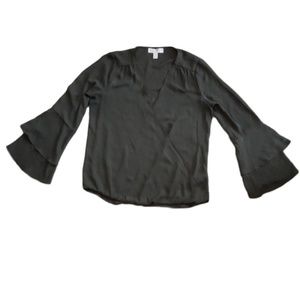 MICHAEL Michael Kors Sheer Blouse with Tier Sleeve